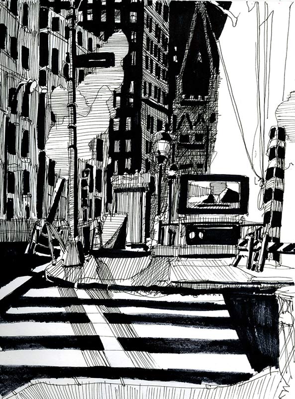Wall Street bei Nacht