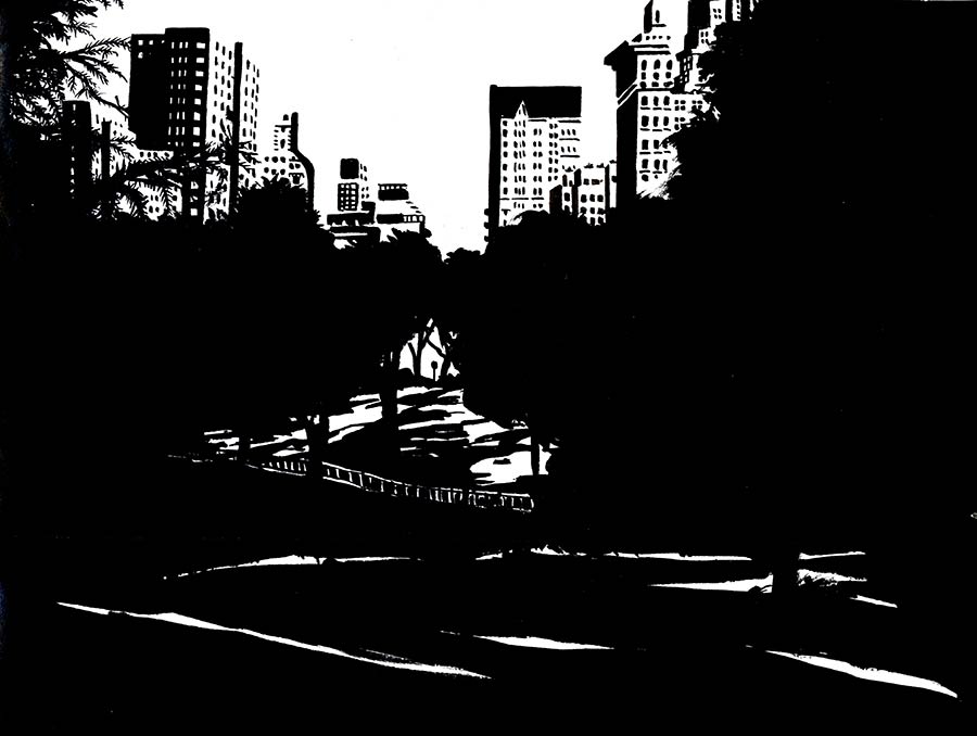 Central Park (2007, 35,2 x 43 cm)