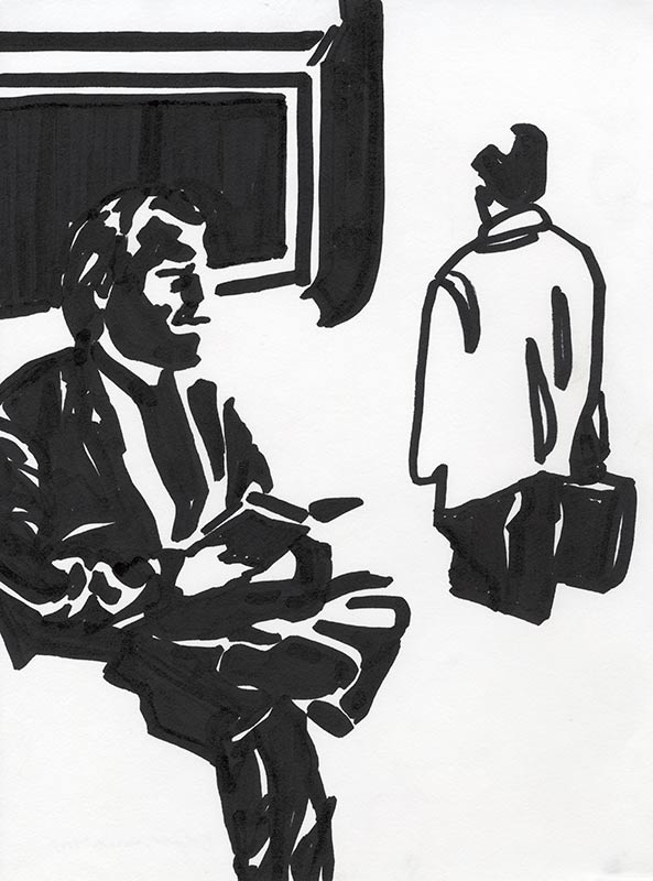 Leser und Geschäftsmann