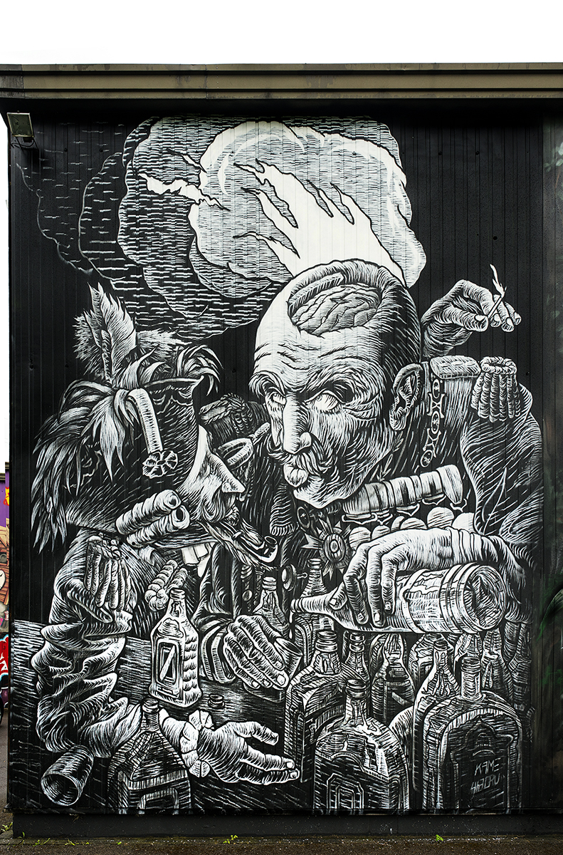Kampftrinkender General (2013, ca. 8 x 4 m)