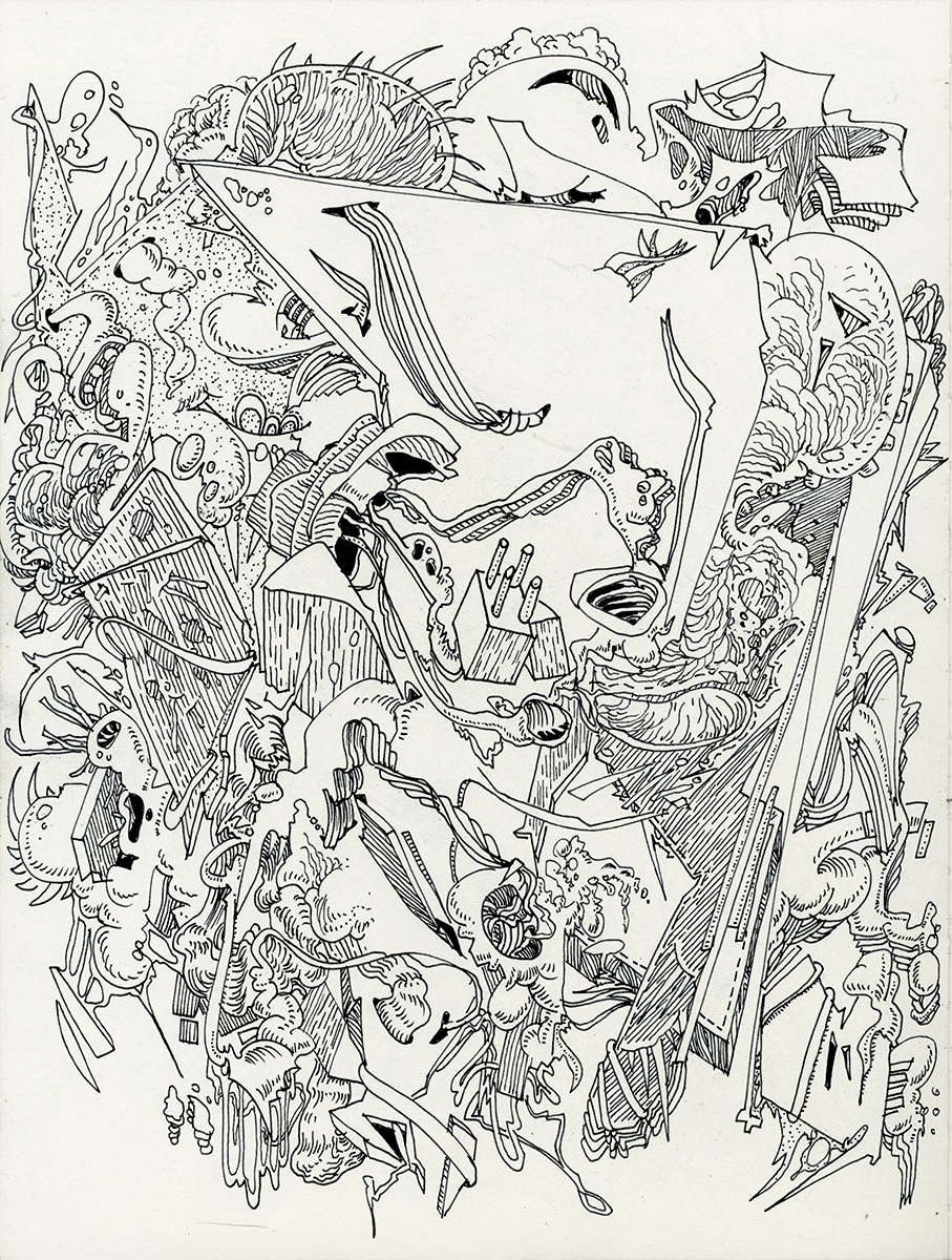 Abstrakte Zeichnung (2019, 36,5 x 27 cm, 2)