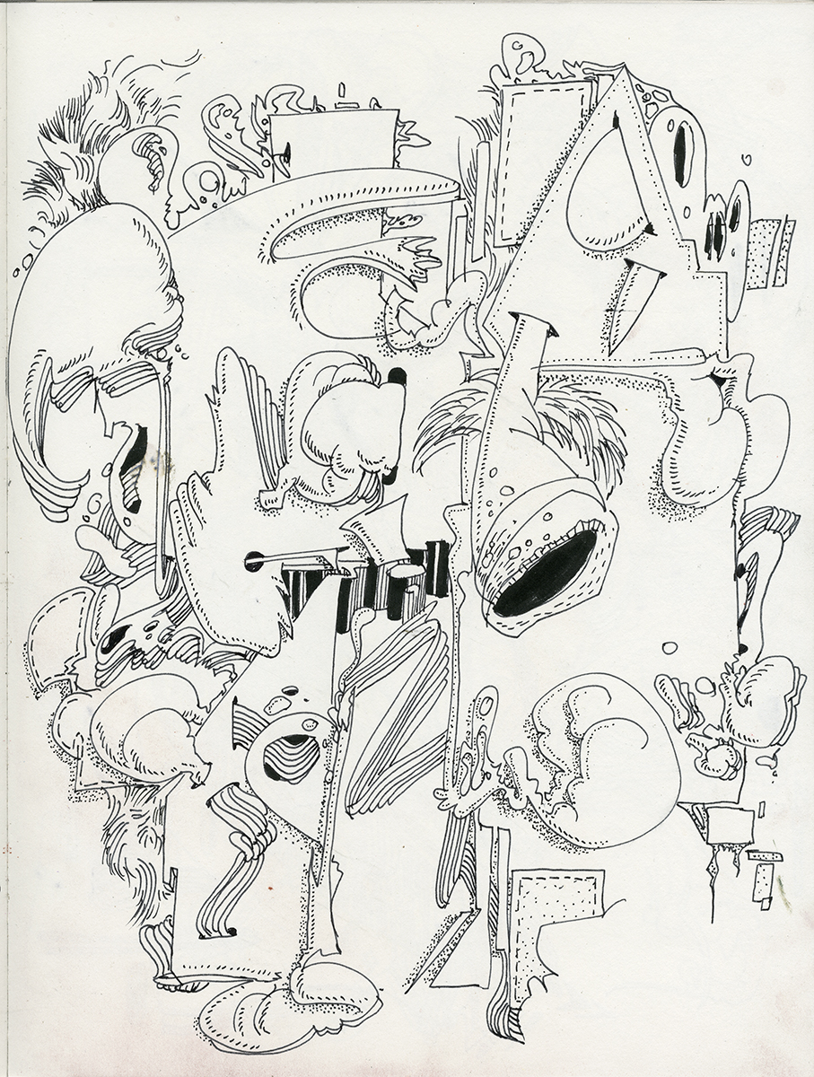 Abstrakte Zeichnung (2019, 36,5 x 27 cm, 5)
