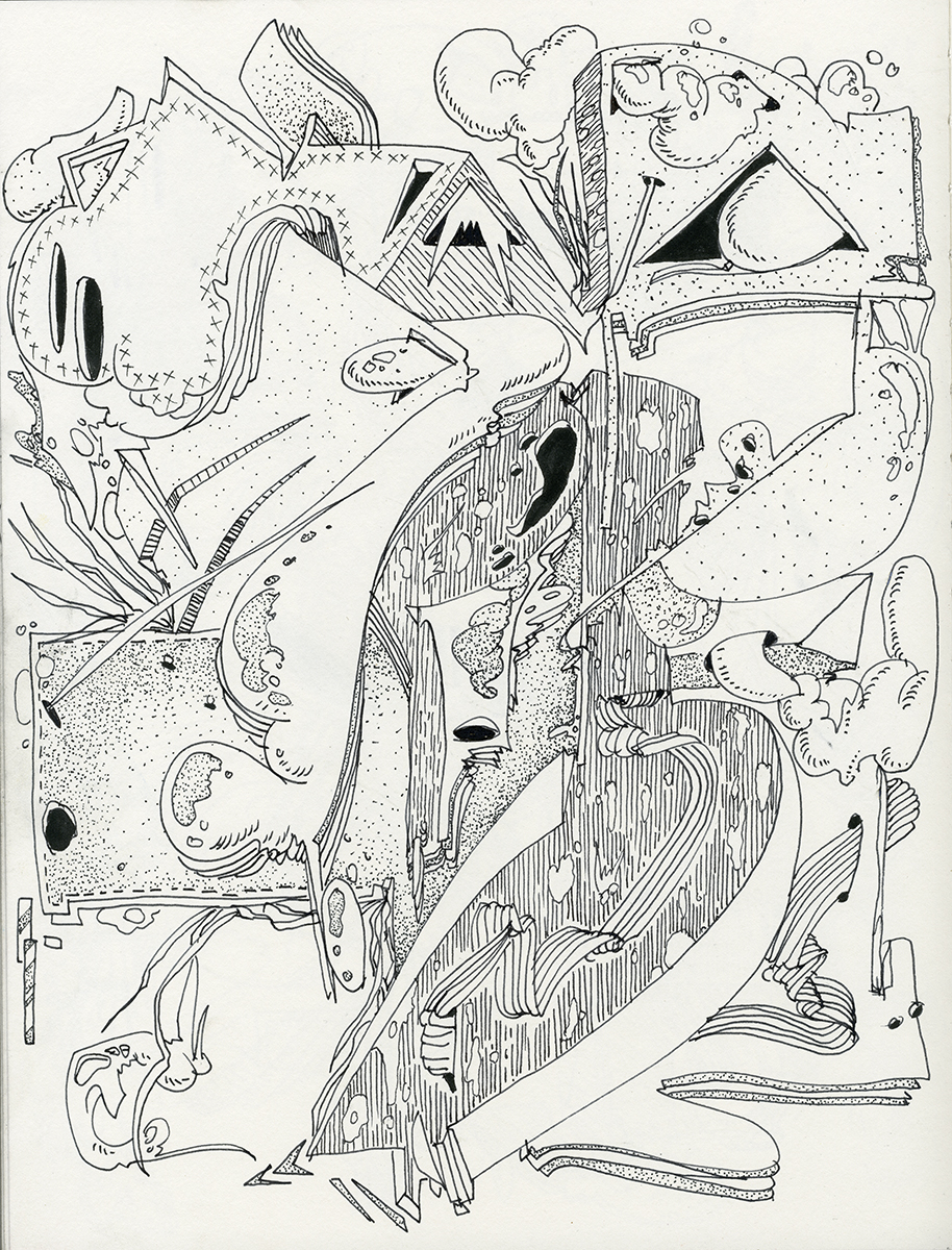Abstrakte Zeichnung (2019, 36,5 x 27 cm, 6)