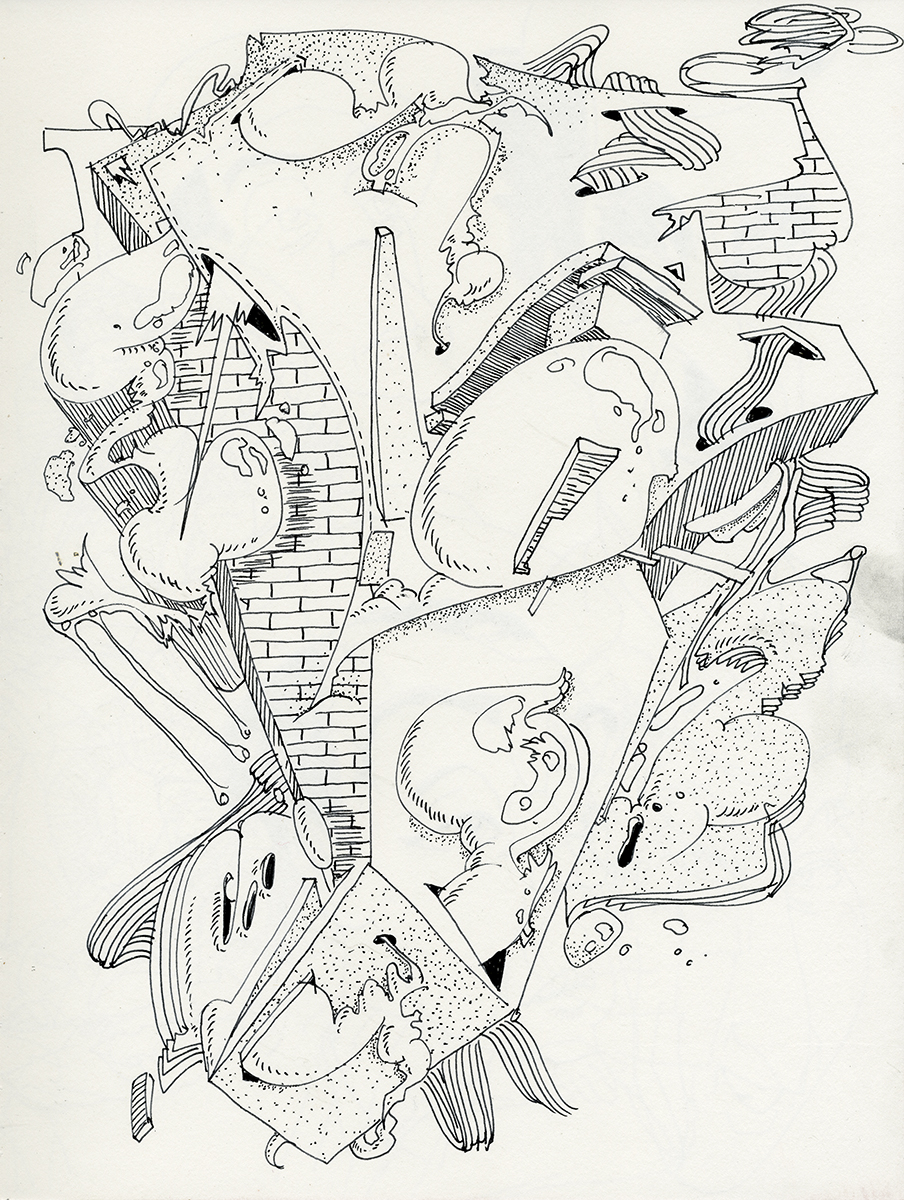 Abstrakte Zeichnung (2019, 36,5 x 27 cm, 7)