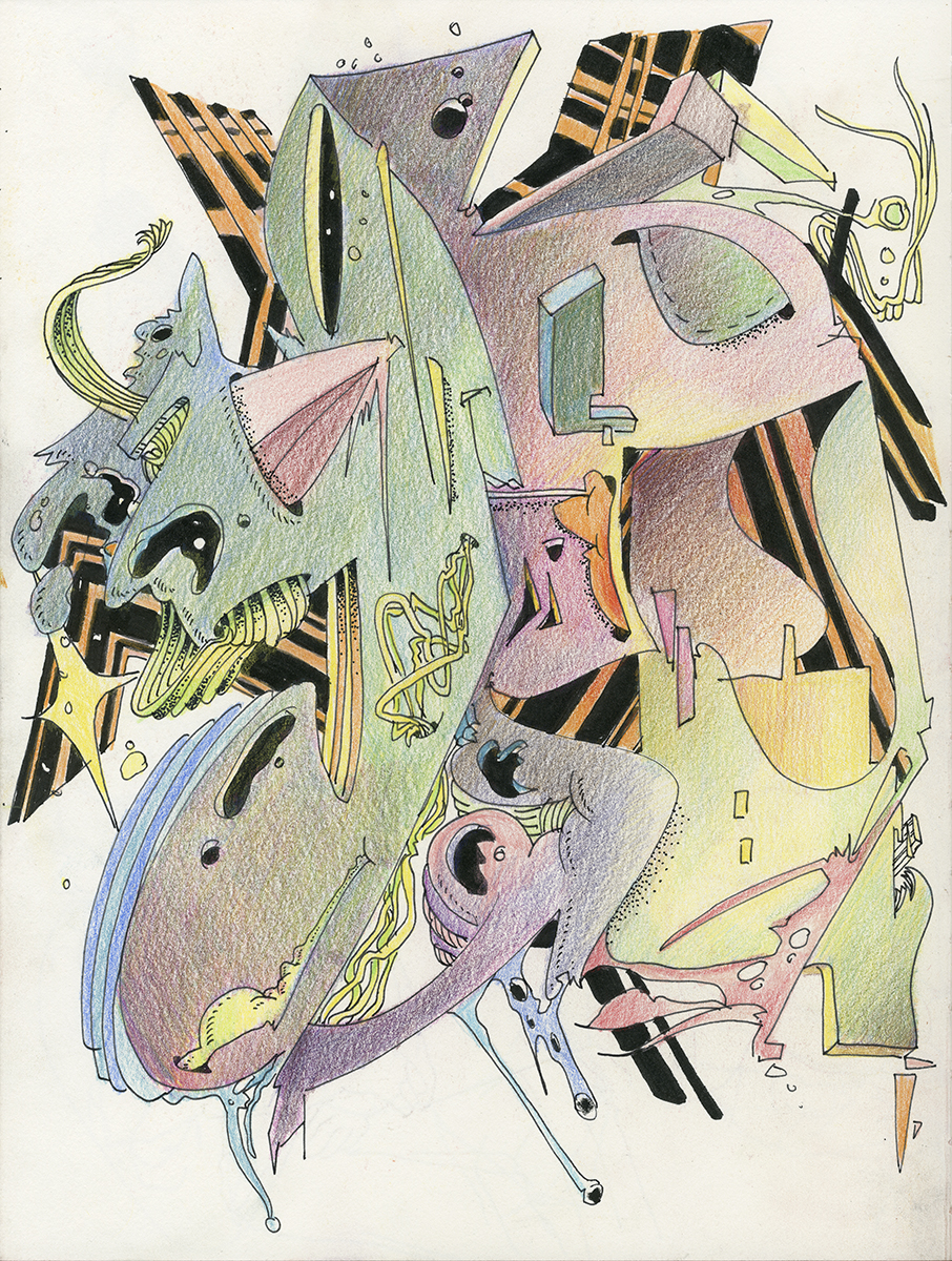 Abstrakte Zeichnung (2019, 36,5 x 27 cm, 8)
