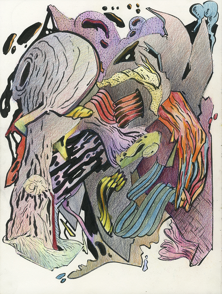 Abstrakte Zeichnung (2019, 36,5 x 27 cm, 10)