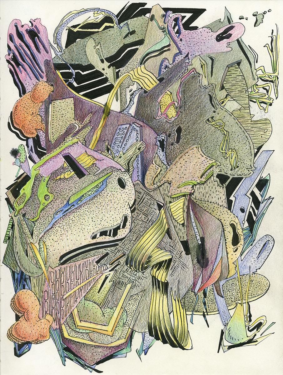 Abstrakte Zeichnung (2019, 36,5 x 27 cm, 11)