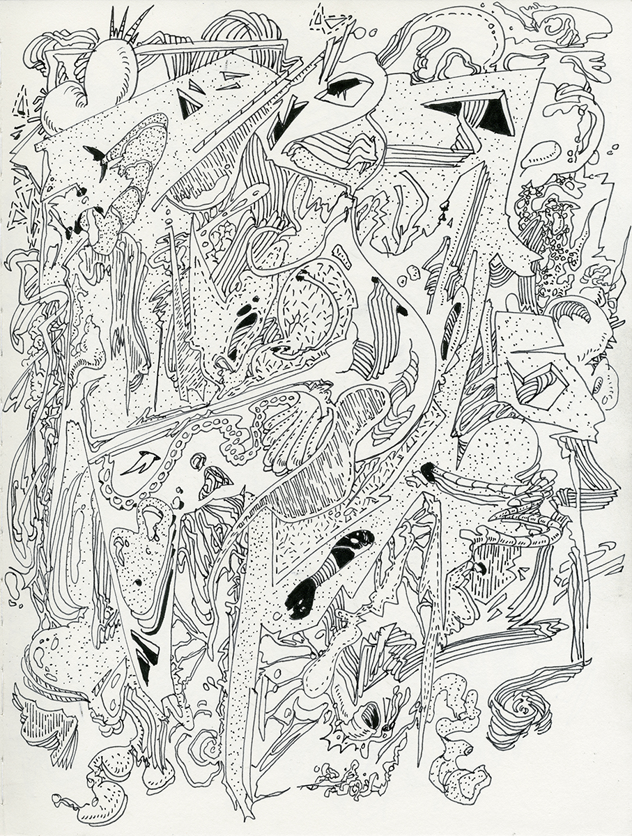 Abstrakte Zeichnung (2019, 36,5 x 27 cm, 12)